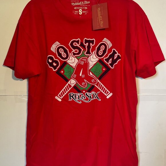 NWT Mitchell & Ness Boston Red Sox T-Shirt Small  MLB Fan Gear Vintage Style - Picture 5 of 5
